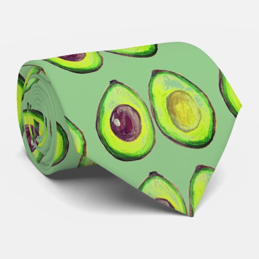 Avocado Green Veganer Feinschmecker Vegeterian Fei Krawatte (Gerollt)