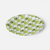 Avocado Green Veganer Feinschmecker Vegeterian Fei Pappteller (Schrägansicht)