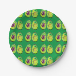 Avocado Green Veganer Feinschmecker Vegeterian Fei Pappteller