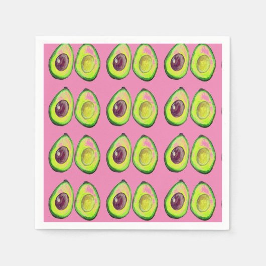 Avocado Green Veganer Feinschmecker Vegeterian Fei Serviette (Vorderseite)