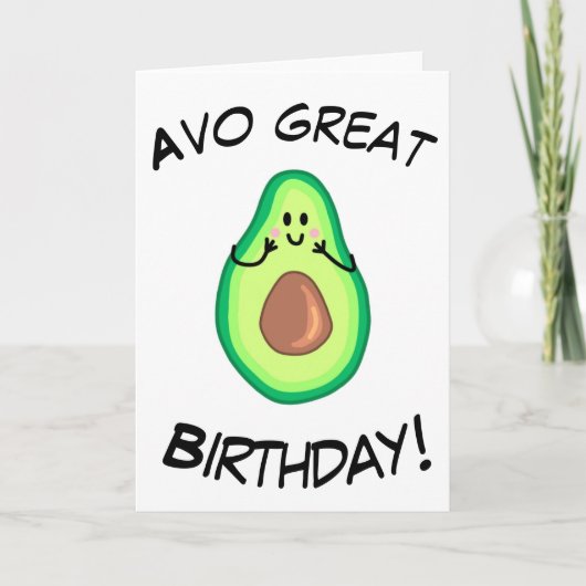 Avocado Greetings Card Karte (Vorderseite)