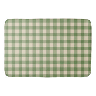 Avocado-Grün Cottagecore Gingham Karo Kariert Badematte