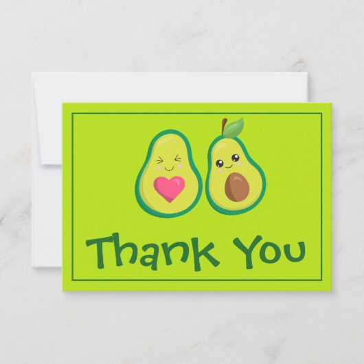 Avocado Grün Danke (Vorderseite)