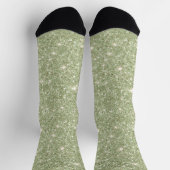 Avocado-Grün-Glitter Socken (Oben)