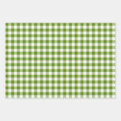 Avocado-Grün Kariert Gingham Retro-Farbe Geschenkpapier Set (Vorderseite 3)