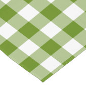Avocado-Grün Karo Gingham Retro-Farbe Kurzer Tischläufer (Ecke)