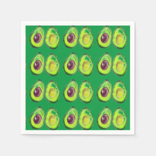 Avocado Grün Vegan Foodie Vegetarier Foodie Serviette