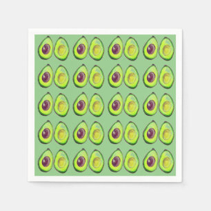 Avocado Grün Vegan Foodie Vegetarier Foodie Serviette