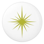 Avocado Grüne Atombombe Sternexplosion Mitte des J Keramikknauf (Vorderseite)