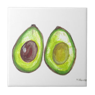 Avocado-grüne Obst-Gemüse-Küchen-Dekoration Fliese