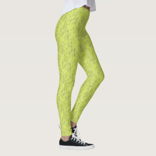 Avocado grüne und gelbe Punkte Leggings