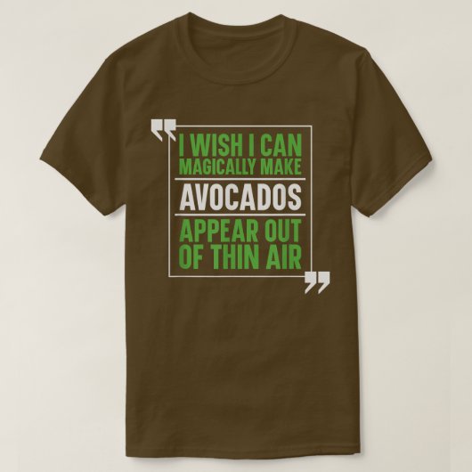 Avocado Guacamole Costume Magical Avocado Lover T-Shirt (Design vorne)