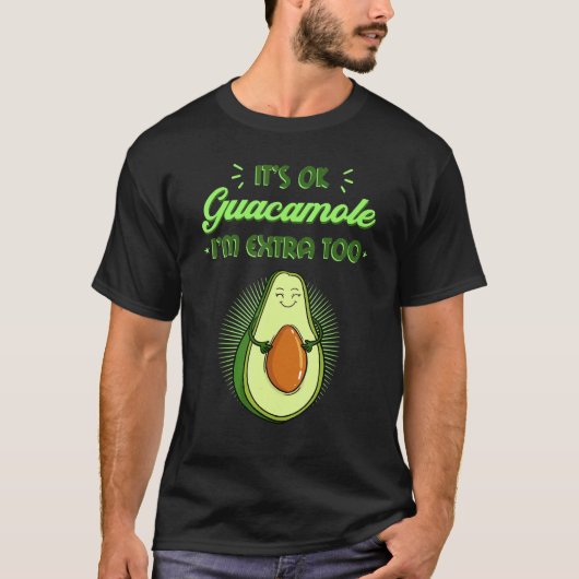 Avocado Guacamole Mexikanischer Veganer Guac Food  T-Shirt (Vorderseite)