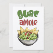 Avocado Guacamole & Tortillas mexikanische Küche Einladung (Vorderseite)