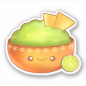 Avocado Guacamole und Tortilla Chips Aufkleber (Vorderseite)