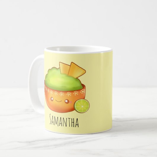 Avocado Guacamole und Tortilla Chips Kaffeetasse (Vorderseite Links)
