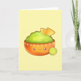 Avocado Guacamole und Tortilla Chips Karte