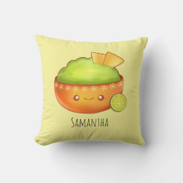 Avocado Guacamole und Tortilla Chips Kissen