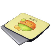 Avocado Guacamole und Tortilla Chips Laptopschutzhülle (Vorne Knopf)