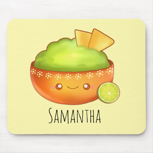 Avocado Guacamole und Tortilla Chips Mousepad (Vorne)