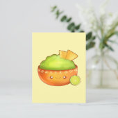 Avocado Guacamole und Tortilla Chips Postkarte (Stehend Vorderseite)