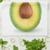 Avocado-Hälfte Geschirrtuch (Gefaltet)
