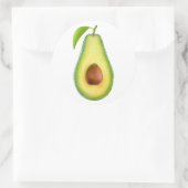 Avocado-Hälfte Runder Aufkleber (Tasche)
