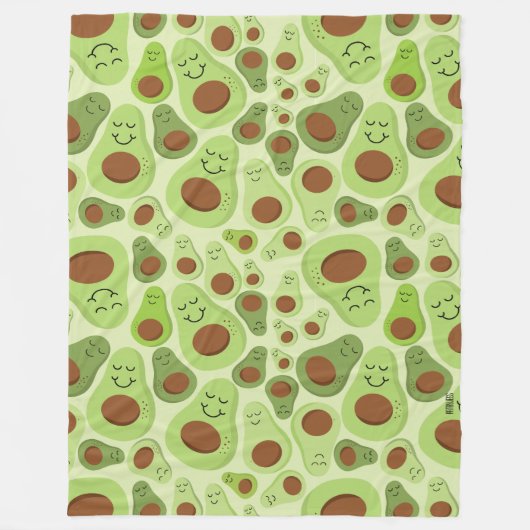 Avocado Happy Little Avos Hass Avocados Pattern Fleecedecke (Vorderseite)