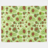 Avocado Happy Little Avos Hass Avocados Pattern Fleecedecke (Vorderseite (Horizontal))