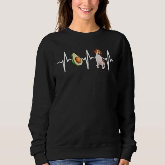 Avocado Harrier Heartbeat Dog Sweatshirt (Vorderseite)