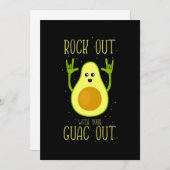 Avocado hat sich mit Ihrem Guak ausgezogen Einladung (Vorne/Hinten)