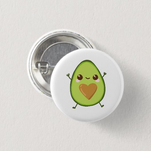 Avocado Heart Button (Vorne & Hinten)