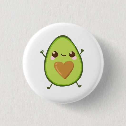 Avocado Heart Button (Vorderseite)