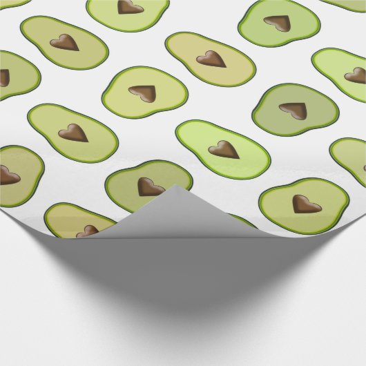 Avocado Heart Fruit Fiesta Baby Dusche Party Geschenkpapier (Ecke)