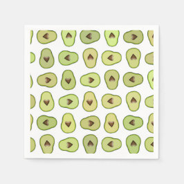 Avocado Heart Fruit Trendy Food Baby Dusche Party Serviette