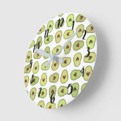 Avocado Heart Fruit Trendy Food Whimsical Cool Runde Wanduhr (Winkel)