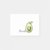 Avocado Heart Green Stripes Post-it Klebezettel (Vorderseite)