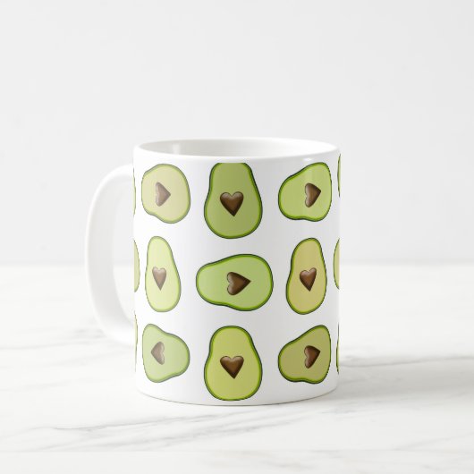 Avocado Heart Healthy Fruit Custom Kaffeetasse (Vorderseite Links)