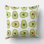 Avocado Heart Healthy Fruit Fun Whimsical Party Kissen (Rückseite)