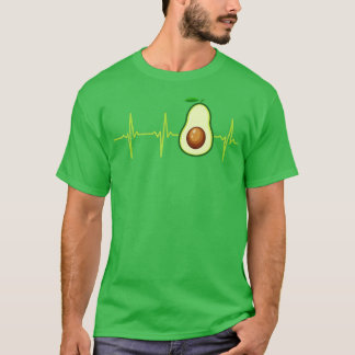 Avocado Heartbeat Avocado Vegane Männer Frauen T-Shirt