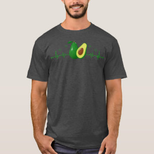 Avocado Heartbeat Funny Food Avocados Lover Bauer T-Shirt
