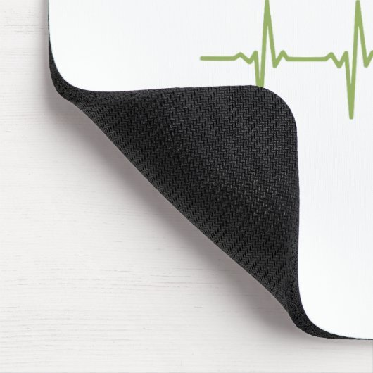 Avocado Heartbeat Halloween Ghost Boocado Veganes Mousepad (Ecke)