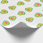 Avocado Hearts Trendy Geschenkpapier (Ecke)