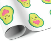 Avocado Hearts Trendy Geschenkpapier (Rolleneckpunkt)