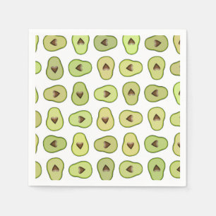 Avocado-Herz-Frucht Trendfood Baby Shower Party Serviette