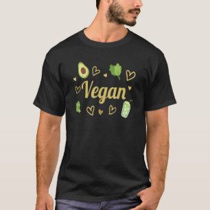 Avocado Herz Gemüse Pflanzen Vegetarier Vegan T-Shirt