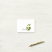 Avocado-Herz Grüne Streifen Post-it Klebezettel (Auf Schreibtisch)