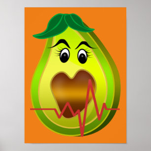 Avocado herzfreundliches Essen Poster