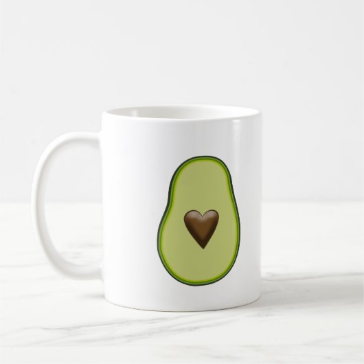 Avocado Herzgesundes Obst Custom Kaffeetasse (Links)