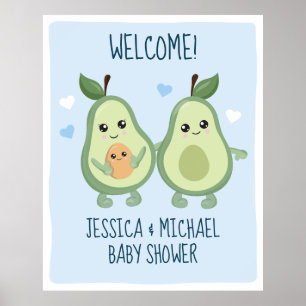 Avocado Holy Guacamole Baby Shower Poster